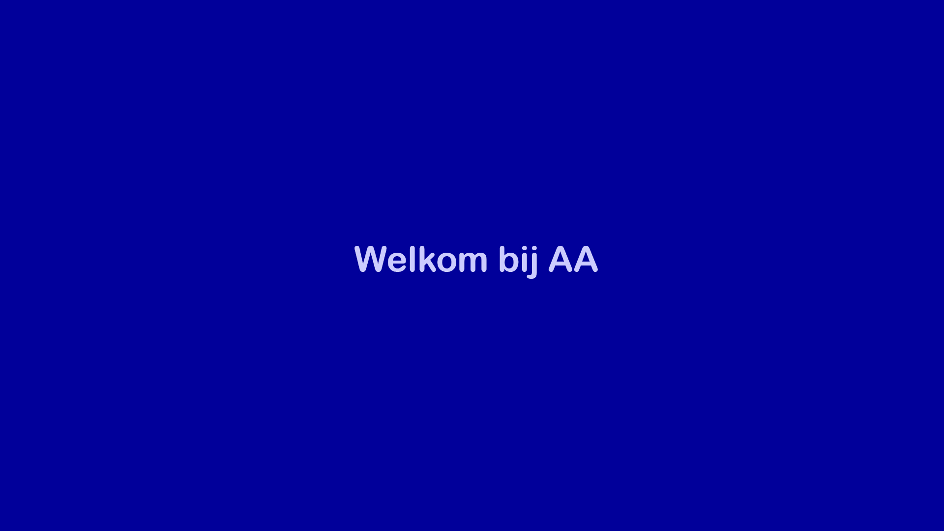 Welkom bij AA