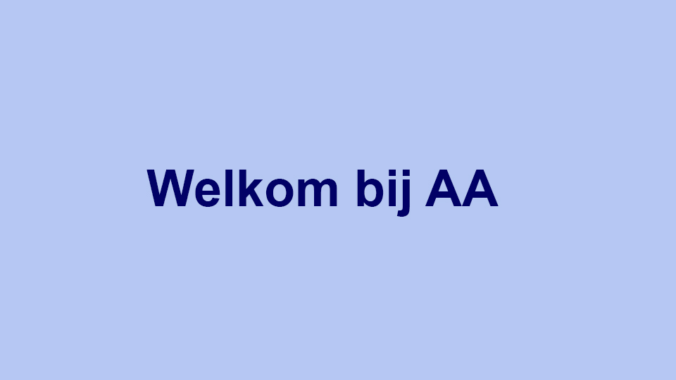 Welkom bij AA C